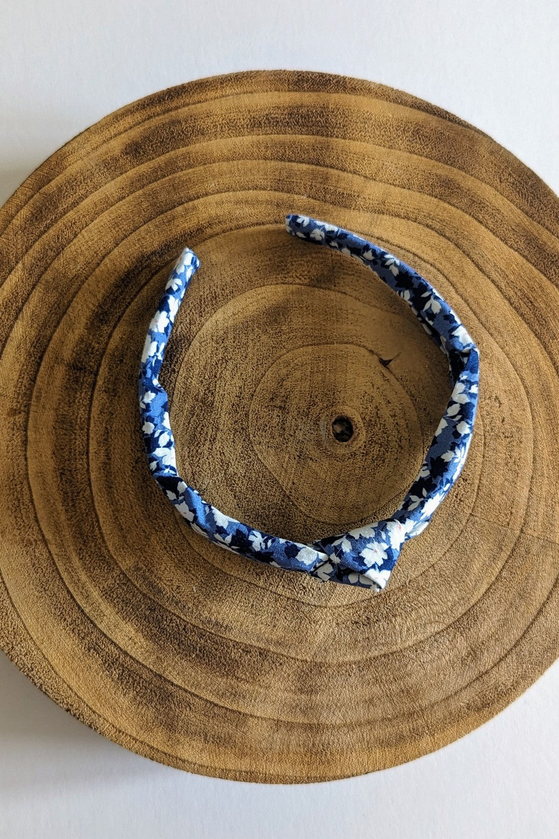Child's Blue Ditsy Topknot Aliceband