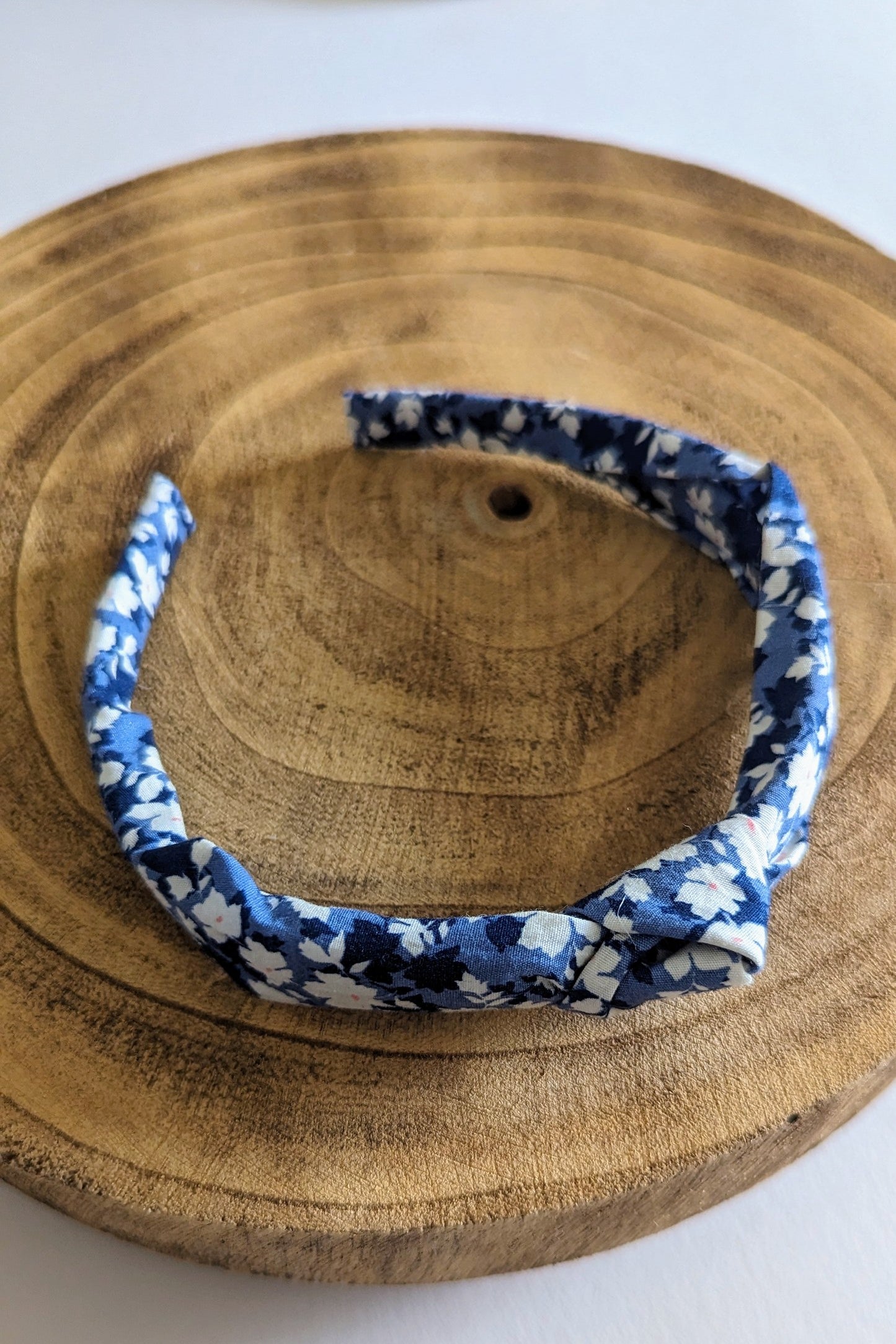 Child's Blue Ditsy Topknot Aliceband