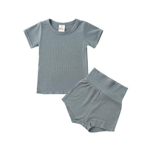 Pistachio 2 Piece Ribbed Lounge Set (12m-3yrs) - Pixie & Jax