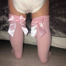 Load image into Gallery viewer, Pink Bow Knee High Socks (2-6y) - Pixie &amp; Jax