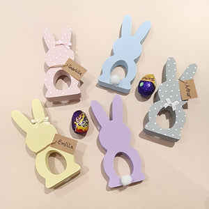 Freestanding Easter Bunny Egg Holder with Name Tag - Pixie & Jax