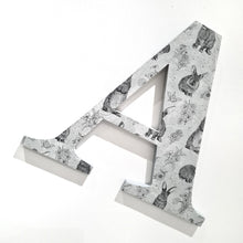 Load image into Gallery viewer, Bunny Decoupaged Initials - Sizes 15cm - 40cm - Pixie &amp; Jax