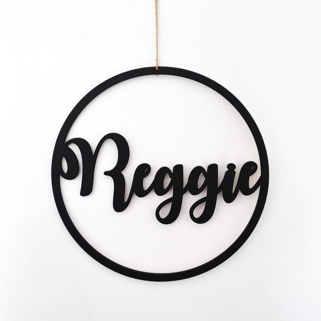 Plain Wooden Name Hoop - 30cm - Choice of Colours - Pixie & Jax