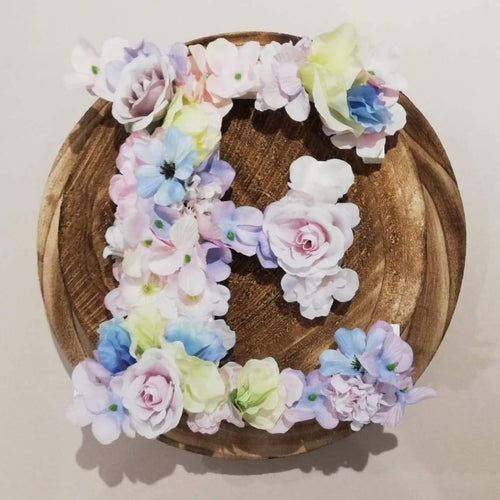 Custom Floral Initial 20cm - Pixie & Jax