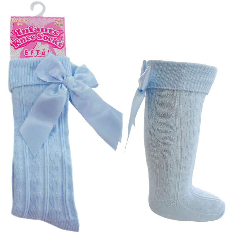 Heart Knee High Socks With Back Bow - Pixie & Jax