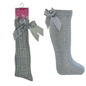 Heart Knee High Socks With Back Bow - Pixie & Jax