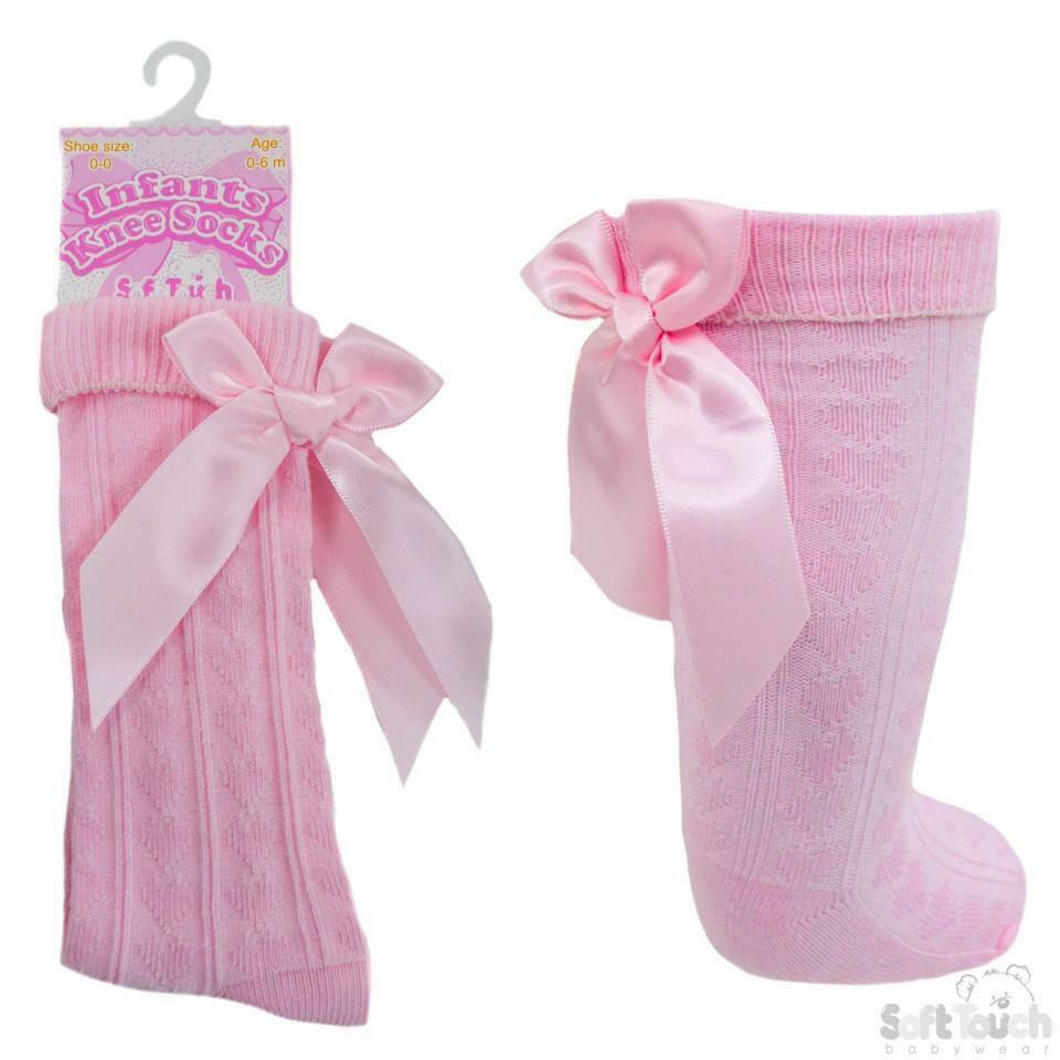 Heart Knee High Socks With Back Bow - Pixie & Jax