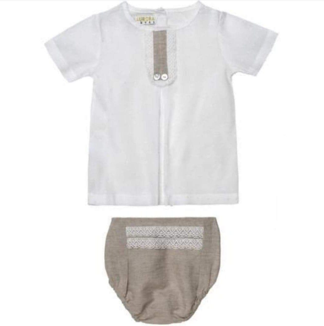 Aurora Royal Amour Linen Set Unisex (6-12m) - Pixie & Jax