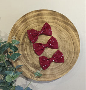 Red Star Large Bow Clips