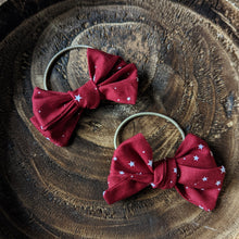 Load image into Gallery viewer, Red Star Piggy Tail Baby or Children&#39;s Bobble Bows | Set of 2