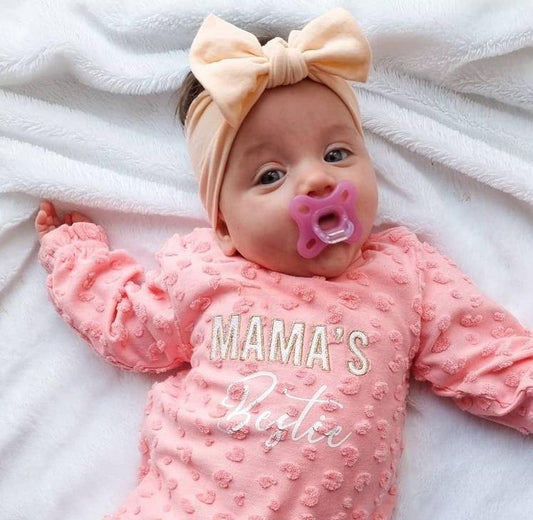 Nylon Bow Headband | Peach - Pixie & Jax
