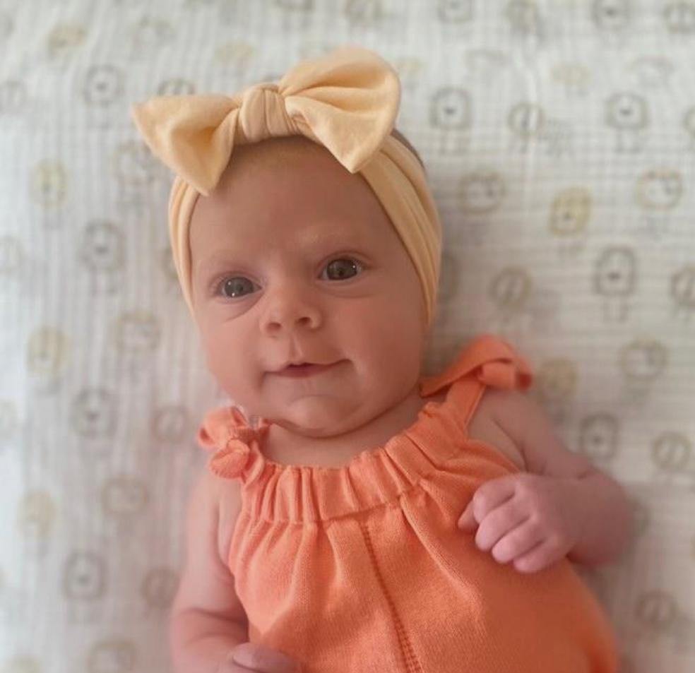 Nylon Bow Headband | Peach - Pixie & Jax